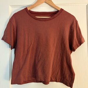 Athleta Short Sleeve Top in Terracotta